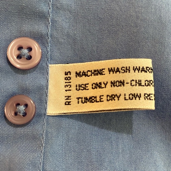 Pierre Cardin Estimated size XL Blue Long Sleeve Button Front Dress Shirt - Picture 8 of 8